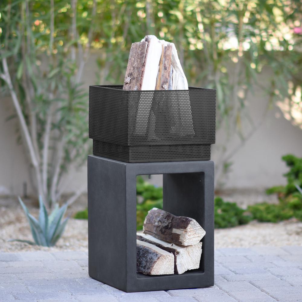 Sentinel Fire Basket in Dark Gray Granite. Picture 10