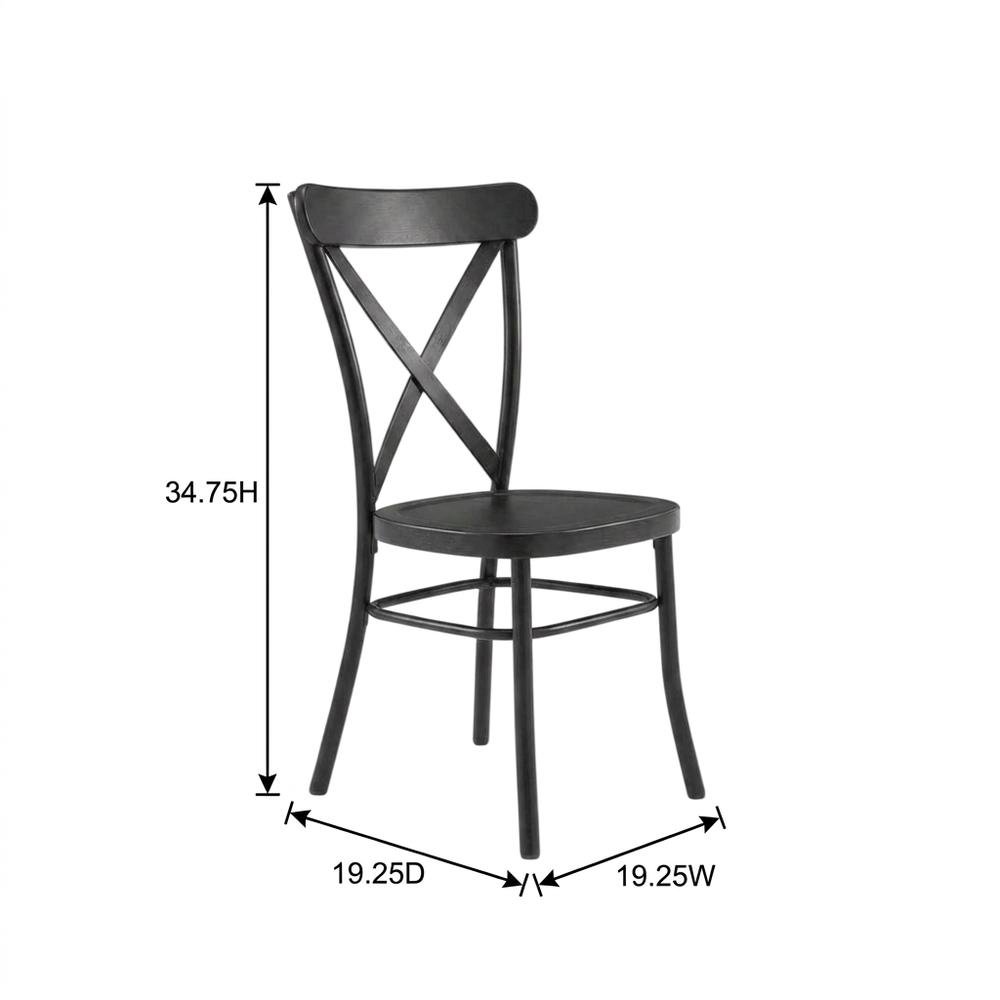 Metal Dining Chair Set in Sleek Finish with Comfortable Back Support. Picture 7