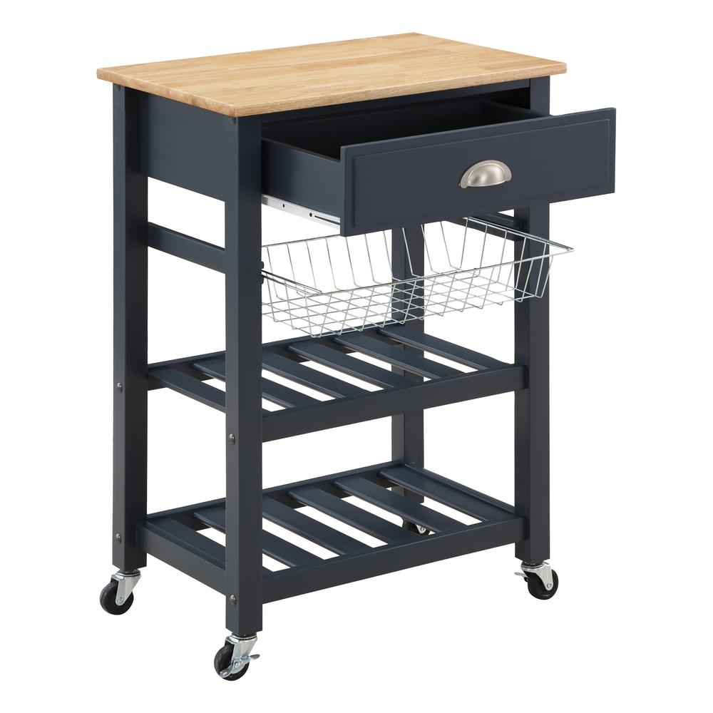Hampton Kitchen Cart Blue. Picture 5