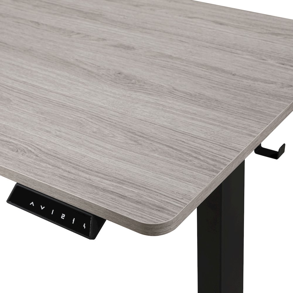 Primo 48"W Sit to Stand Electric Height Adjustable Desk With Light Grey Top. Picture 11
