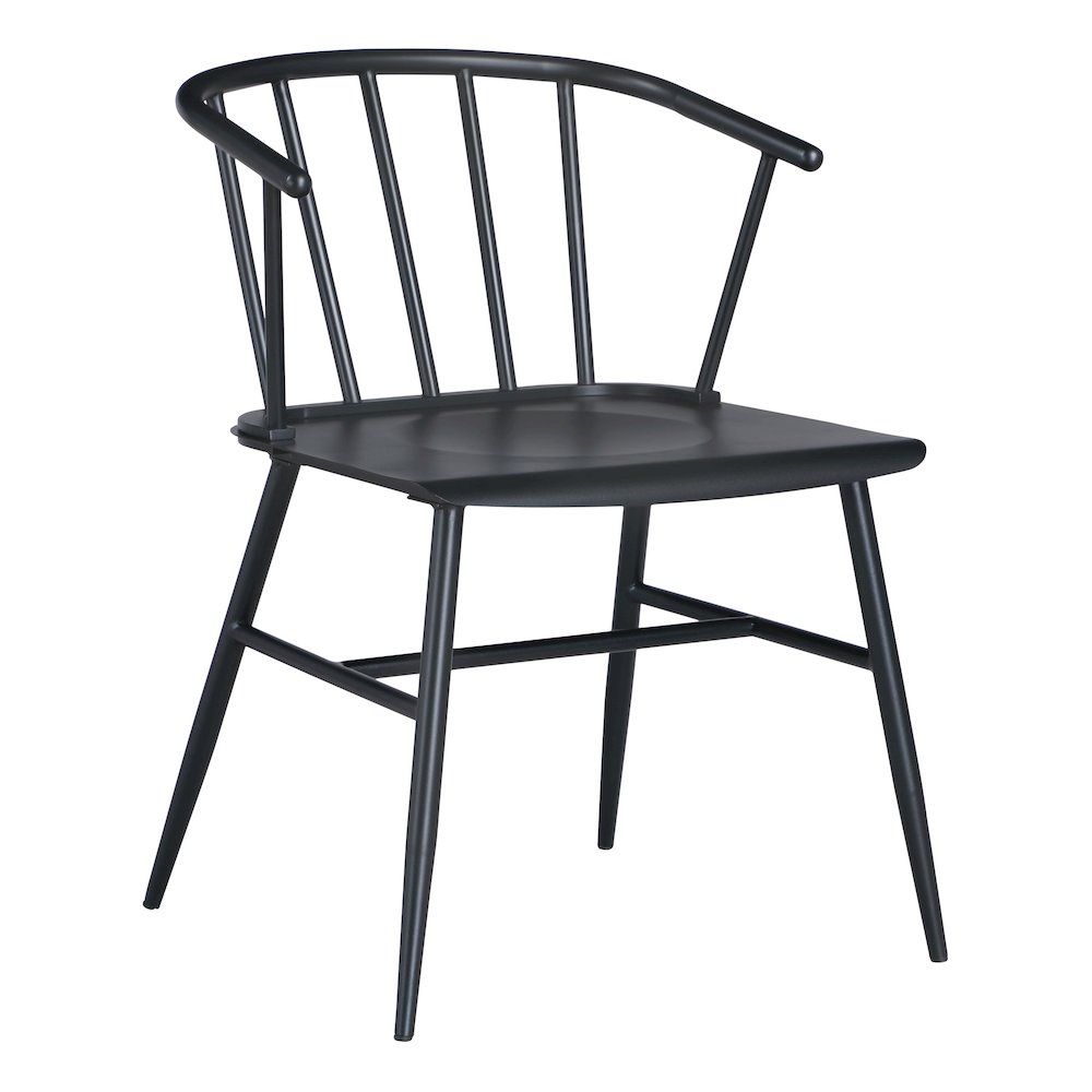 Lincoln All Metal Chair in Black Finish. Picture 1