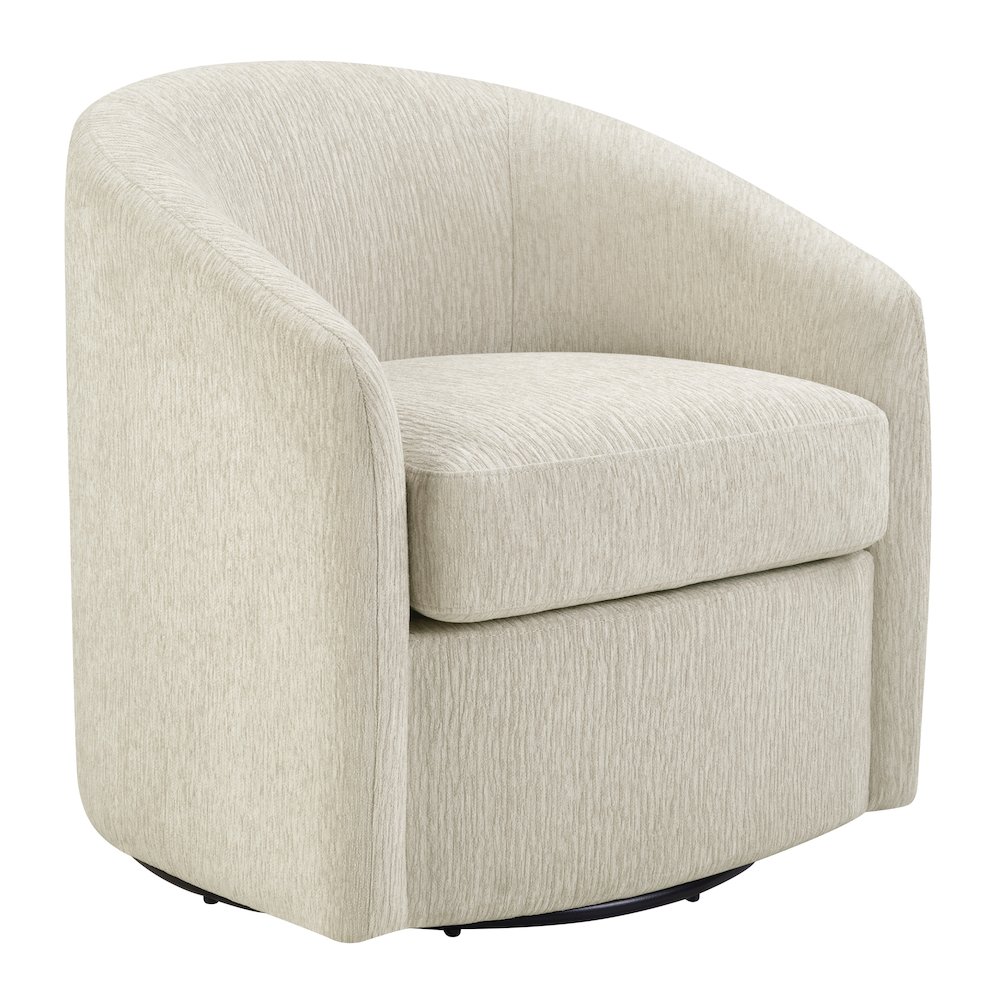 Bella Swivel Chair in Linen Fabric. Picture 1