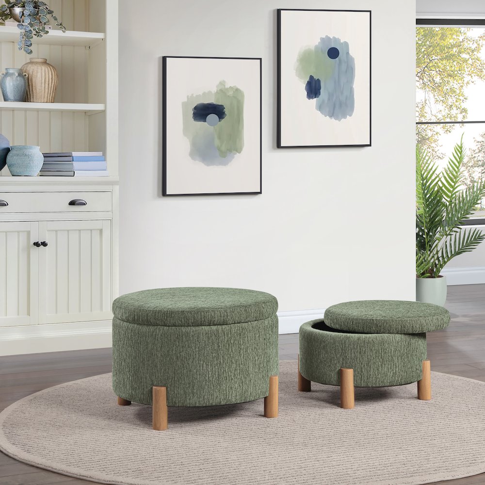 Bennett 2-Piece Storage Ottoman Set. Picture 5