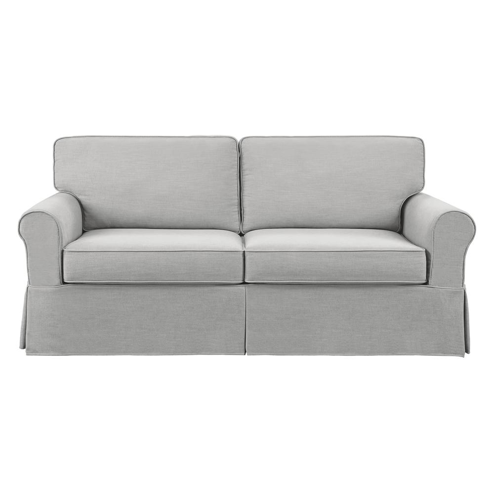 Slip Cover Sofa in Fog Fabric. Picture 2