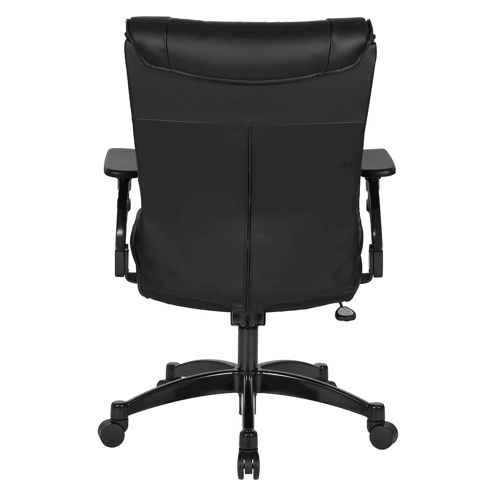 Black Leather Conference Chair with Cantilever Arms, Steel Base. Picture 6
