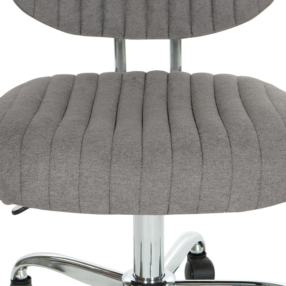 Sunnydale Office Chair in Fog Fabric with Chrome Base, SNN26-E17. Picture 6