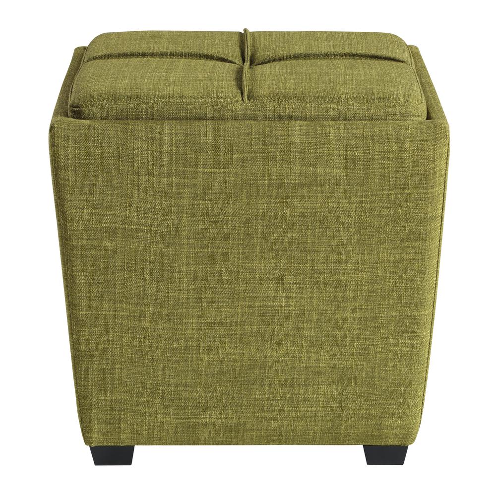 Rockford Storage Ottoman in Green Fabric, RCK361-M17. Picture 3