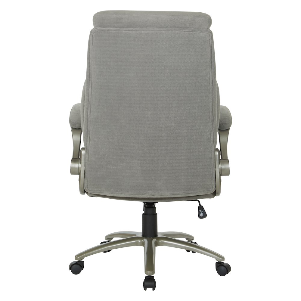 Grey Fabric Big & Tall Chair with Padded Flip Arms and Titanium Base.. Picture 6