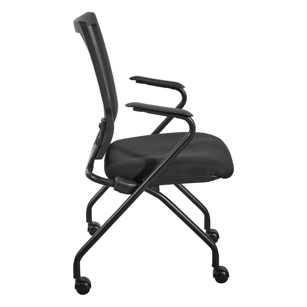 PU Padded Back Soft-Flex Frame with Breathable Progrid Mesh Back Folding Chair. Picture 5