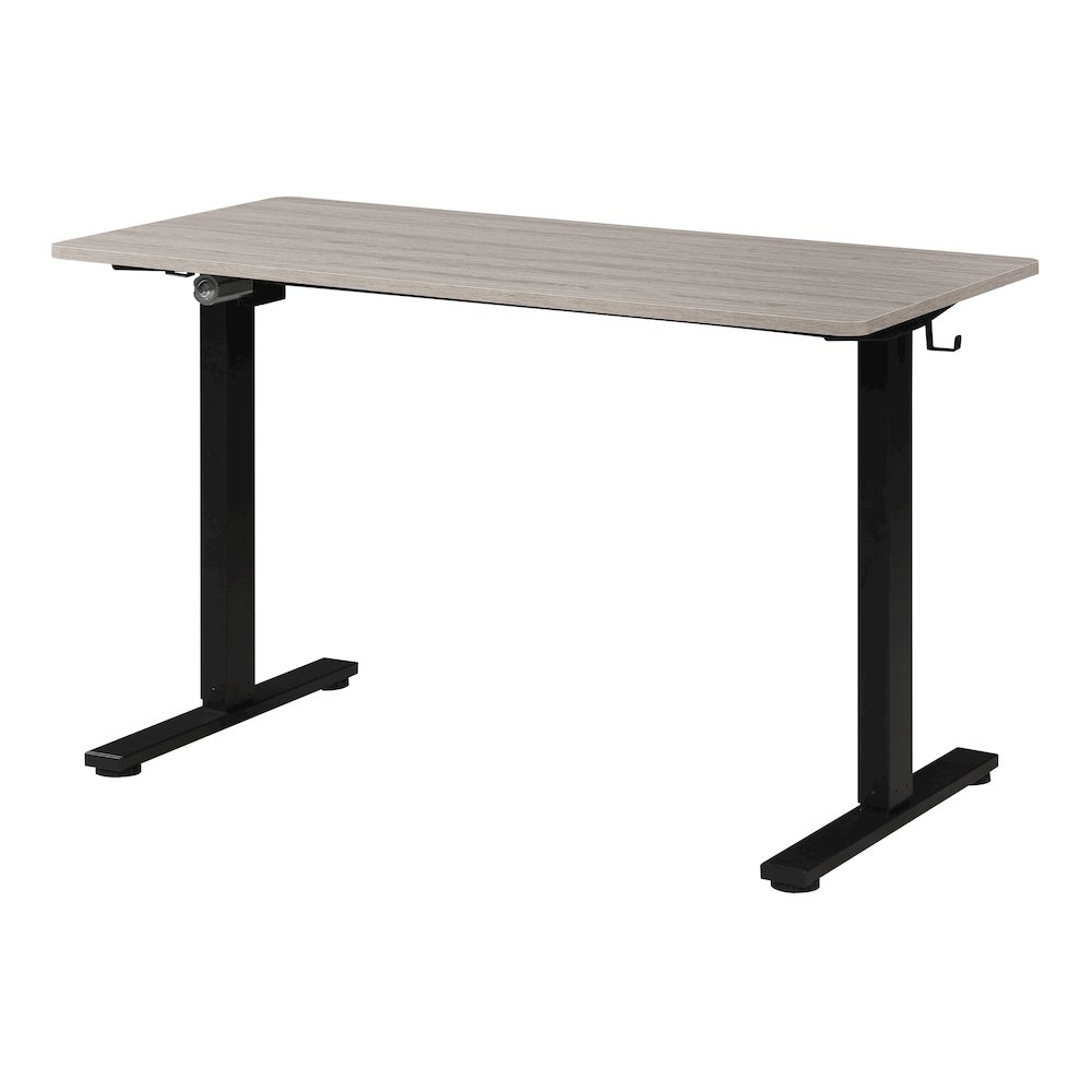 Primo 48"W Sit to Stand Electric Height Adjustable Desk With Light Grey Top. Picture 6