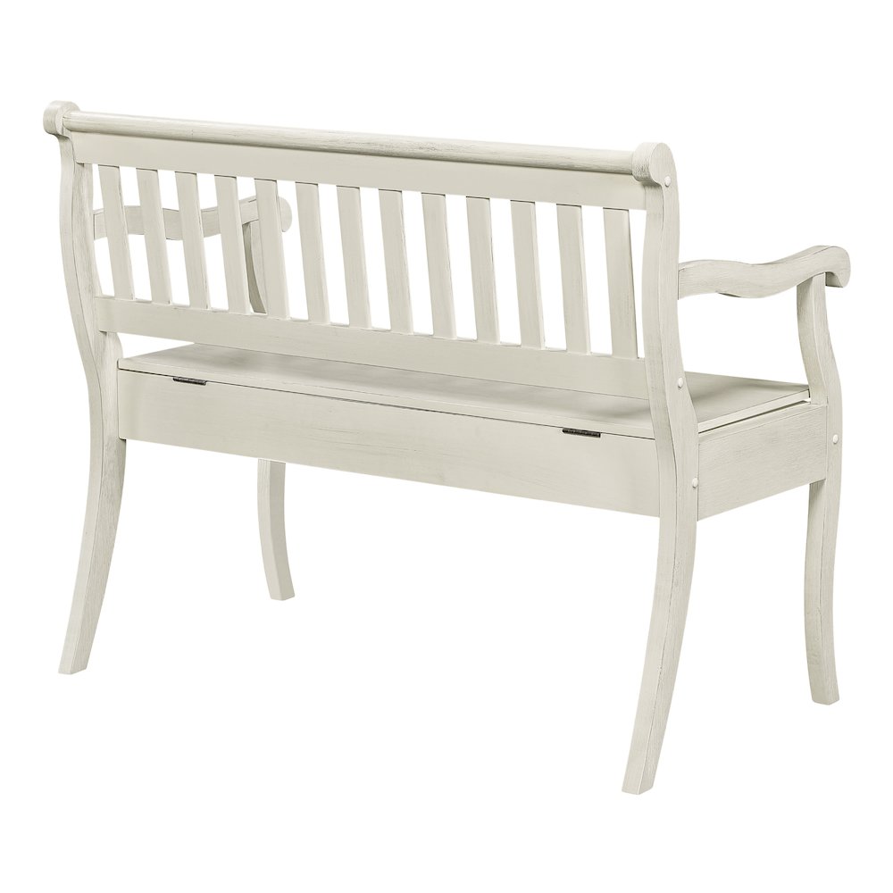 Wakefield Entryway Storage Bench in White Finish. Picture 3