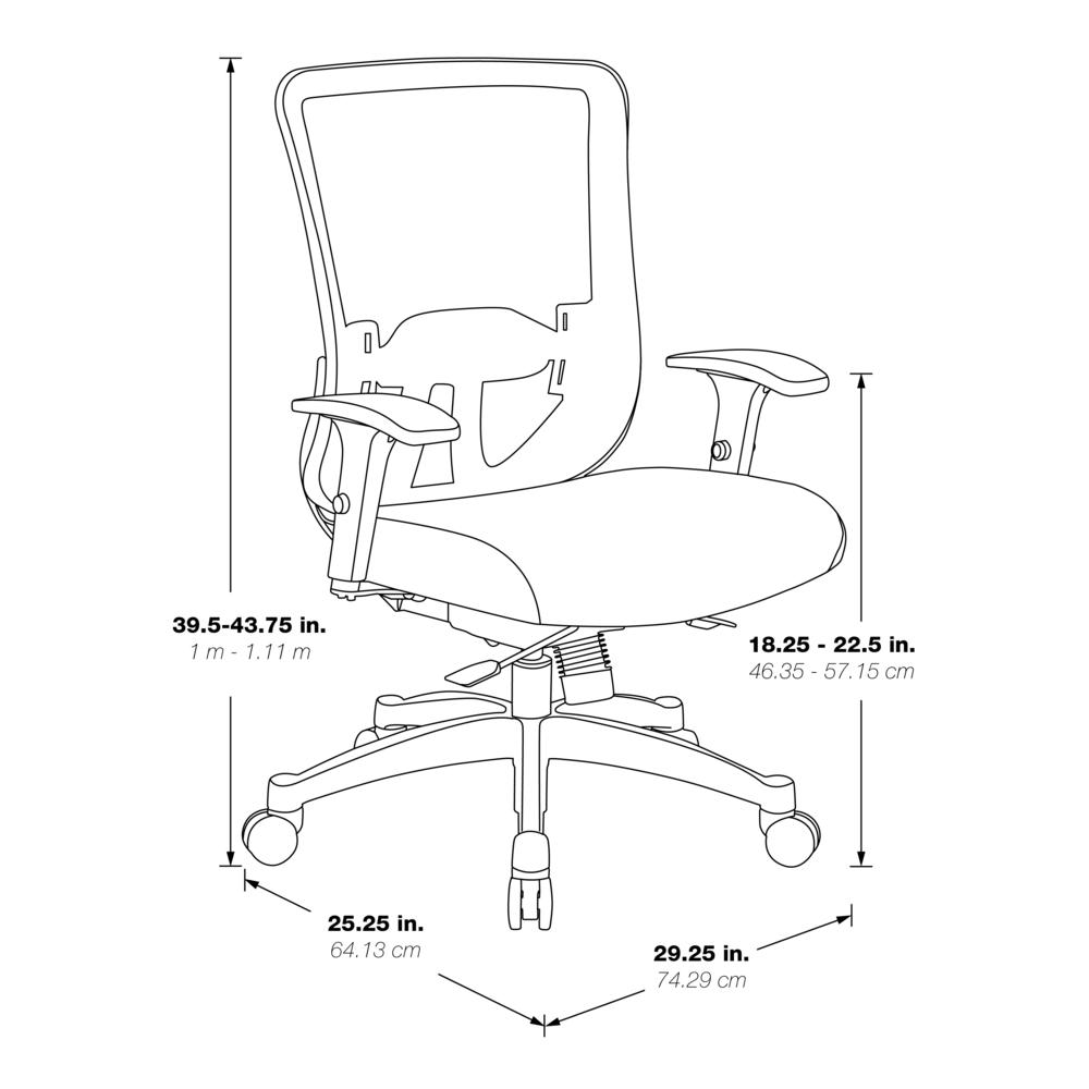 Vertical Mesh Back Managers Chair. Picture 3