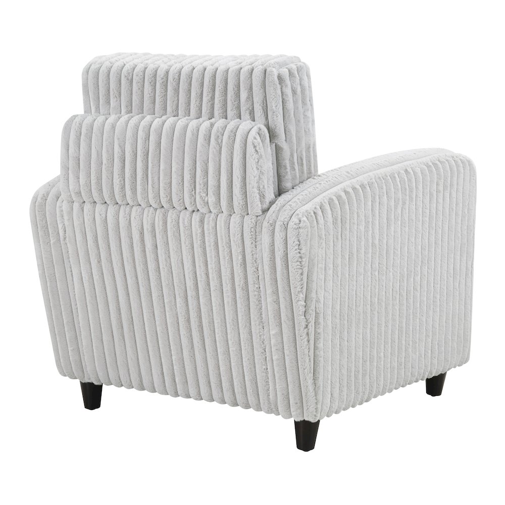 Venus Club Chair in Fog Cord Fabric and Dark Espresso Finish Legs. Picture 5