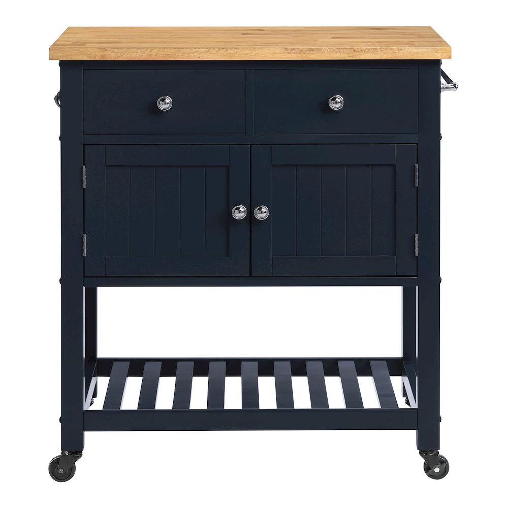 Stirling Kitchen Cart in Blue Finish. Picture 2