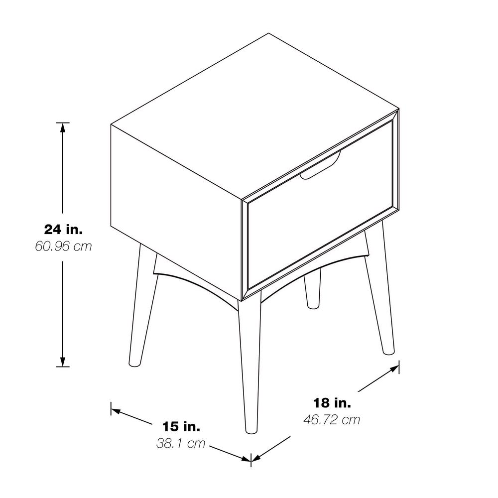 Copenhagen Accent Table with Drawer, Walnut. Picture 3