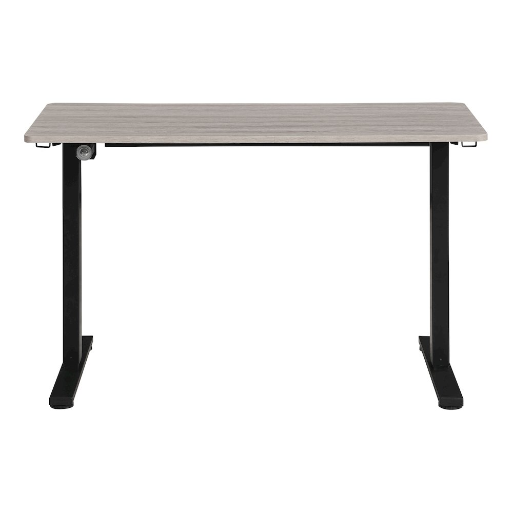 Primo 48"W Sit to Stand Electric Height Adjustable Desk With Light Grey Top. Picture 7