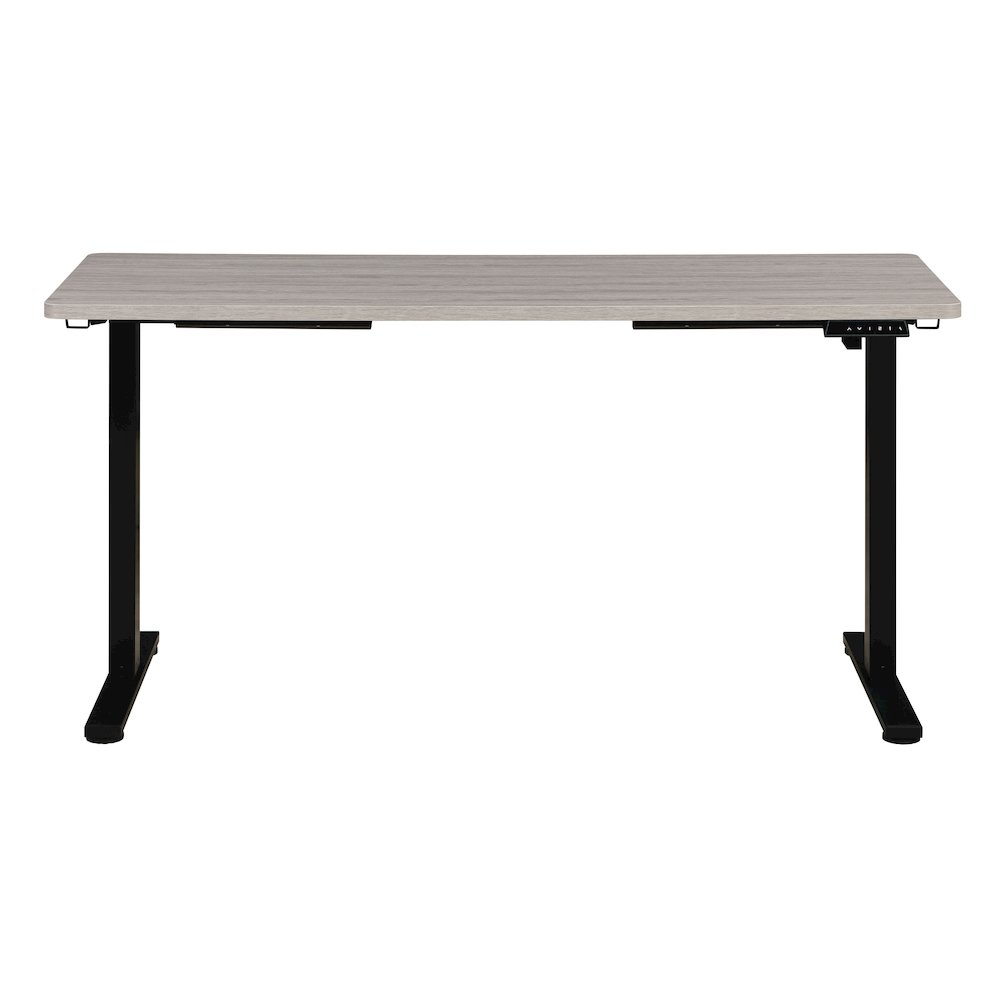 Primo 59"W Sit to Stand Electric Height Adjustable Desk With Light Grey Top. Picture 3