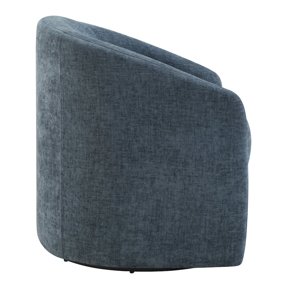 Bella Swivel Chair in Blue Denim. Picture 3
