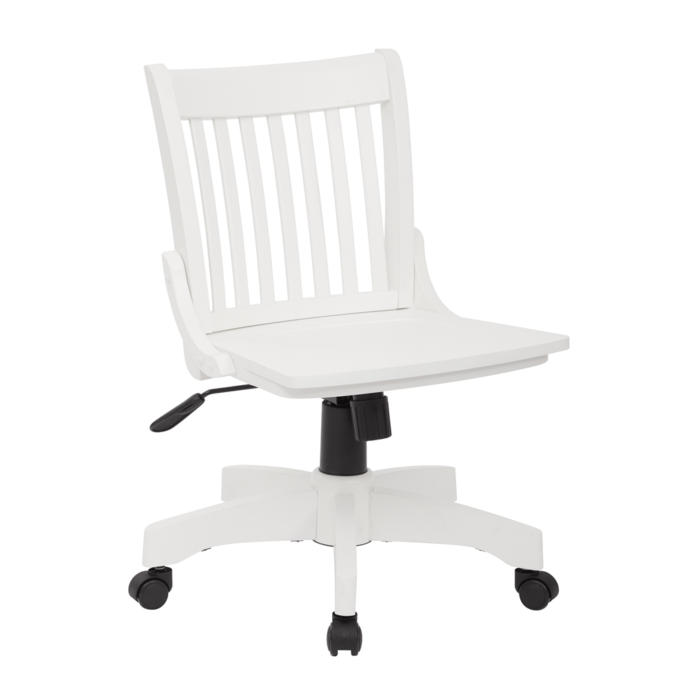 Deluxe Armless Wood Bankers Chair. Picture 1