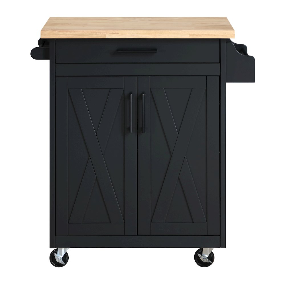 Bolten Kitchen Cart in Black Finish. Picture 3