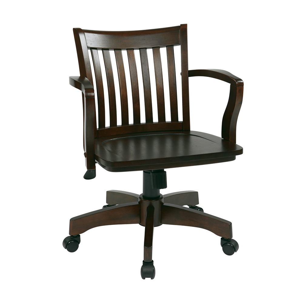Deluxe Wood Banker's Chair. Picture 1