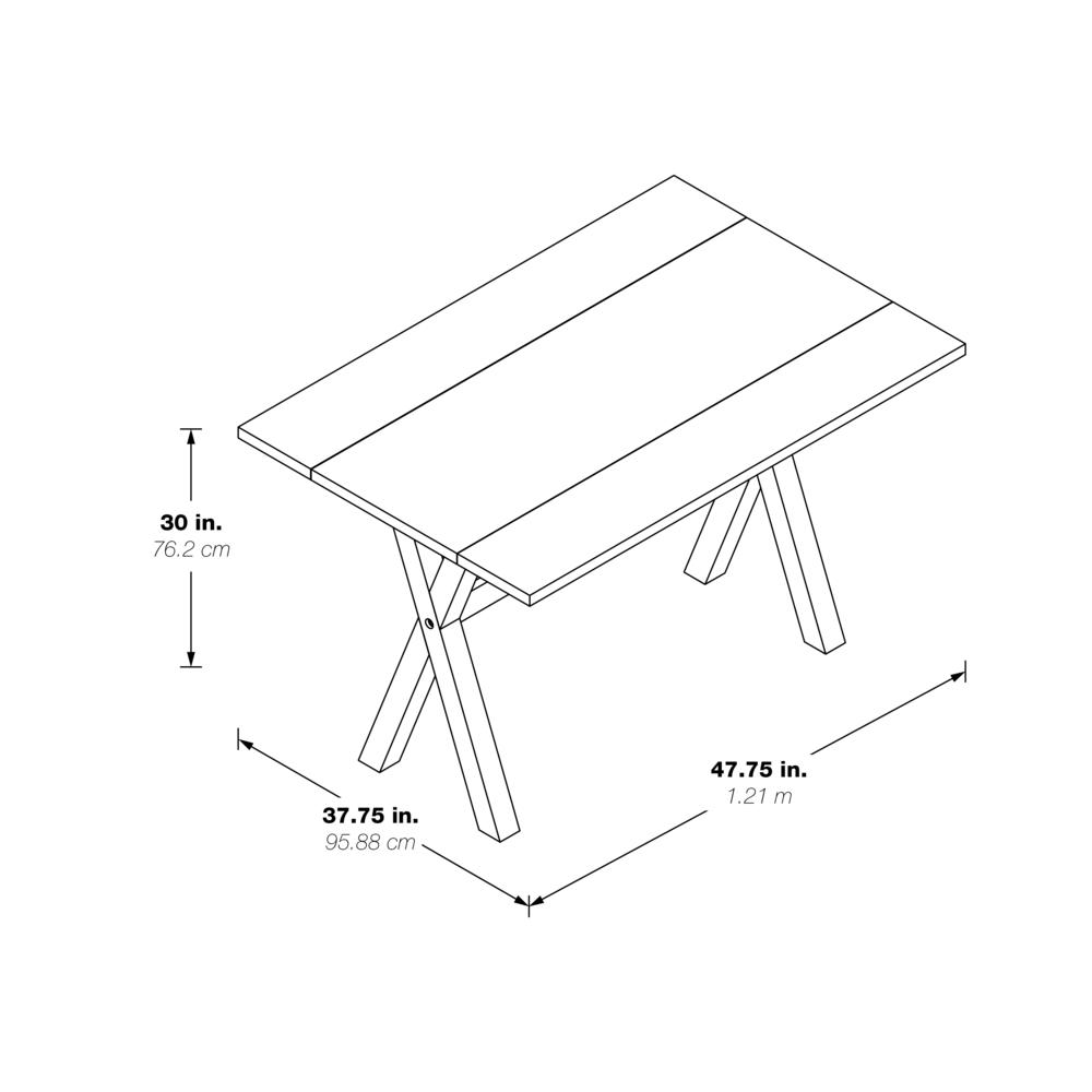 Kristen Flip Top Table in Charcoal, KRS99-CHLG. Picture 2