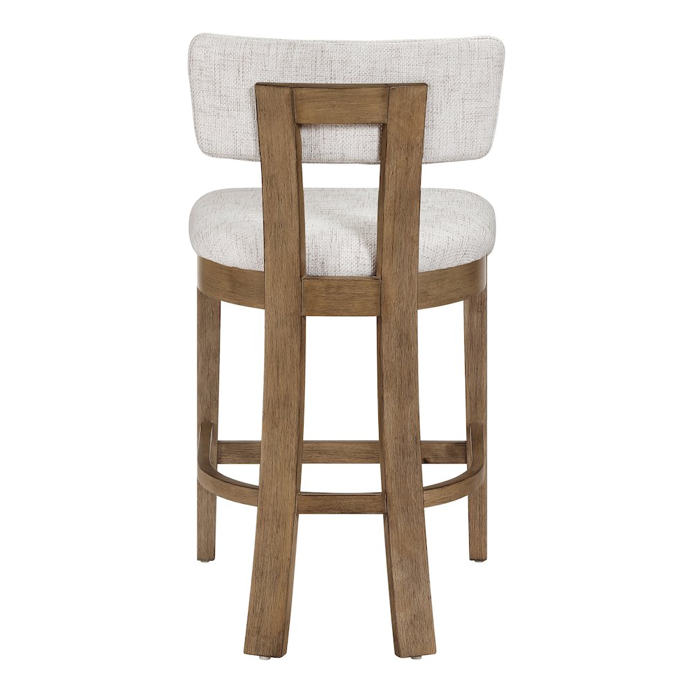 Hanson 26" Counter Stool with Linen Fabric and Medium Oak Wood, 2-Pack. Picture 7