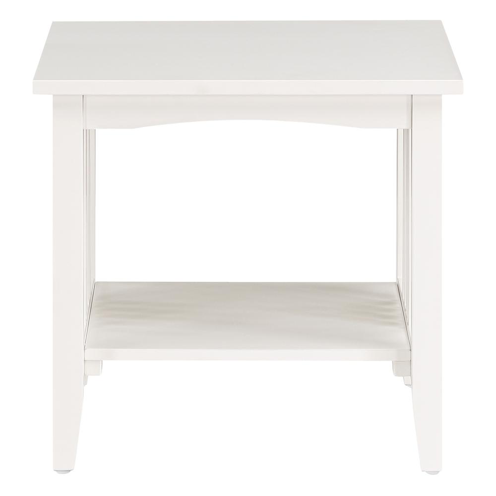 Sierra Mission End Table, White Finish. Picture 4
