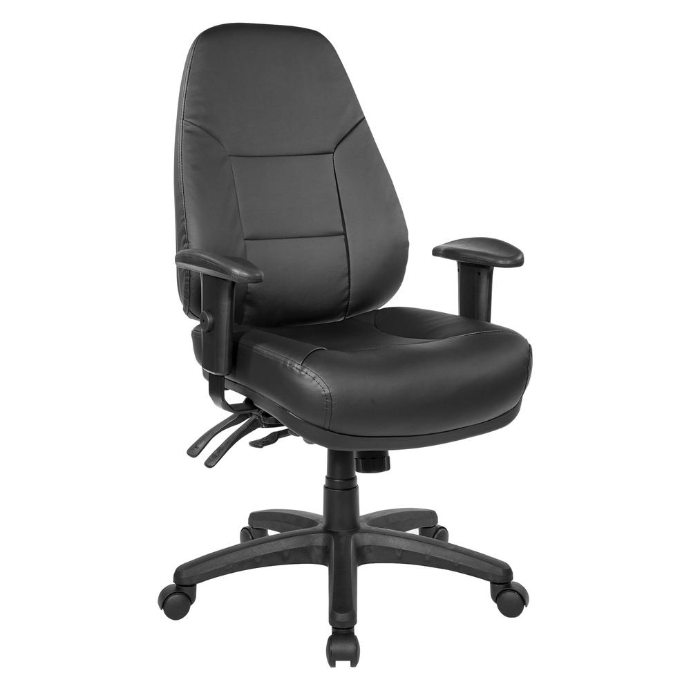 Deluxe Multi Function Ergonomic High Back Chair in Dillon Black, EC4350-R107. Picture 1