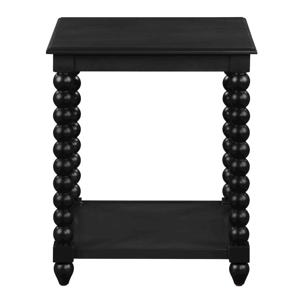 Elise End Table in Black Finish. Picture 3