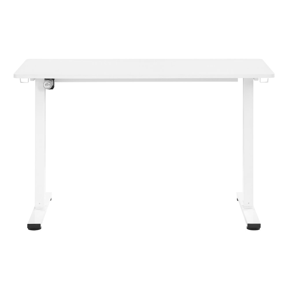 Primo 48"W Sit to Stand Electric Height Adjustable Desk in White Finish. Picture 6