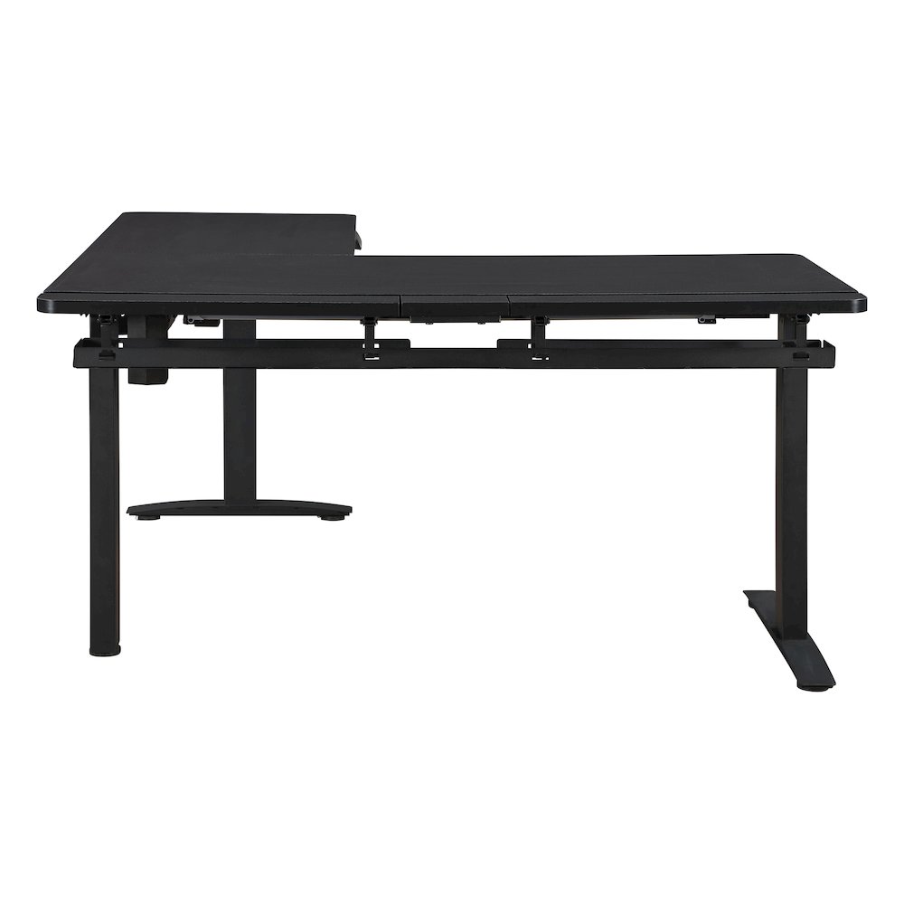 Kilo L-Shape Electric Lift Gaming Desk in Grey Carbon Fiber Finish. Picture 7