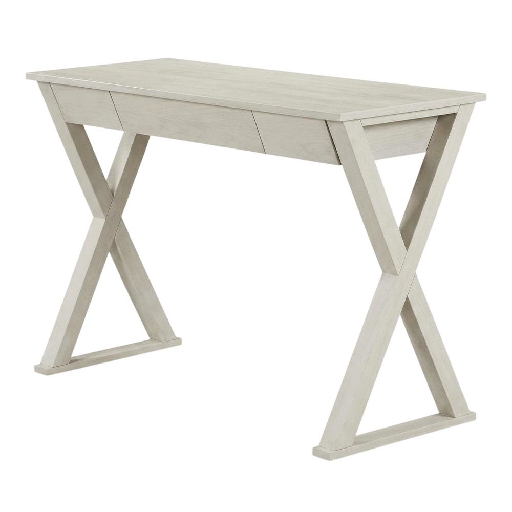 Wooden Desk in Natural Finish, Spacious Work Surface. Picture 1