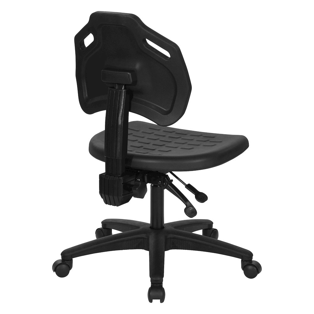 Black Self Skinned Urethane Task Chair Seat With Tilt Back Angel Adjustable. Picture 5