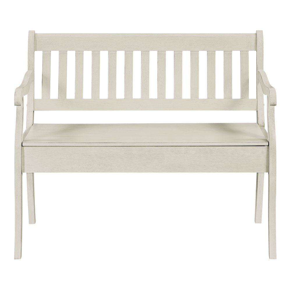 Wakefield Entryway Storage Bench in White Finish. Picture 8