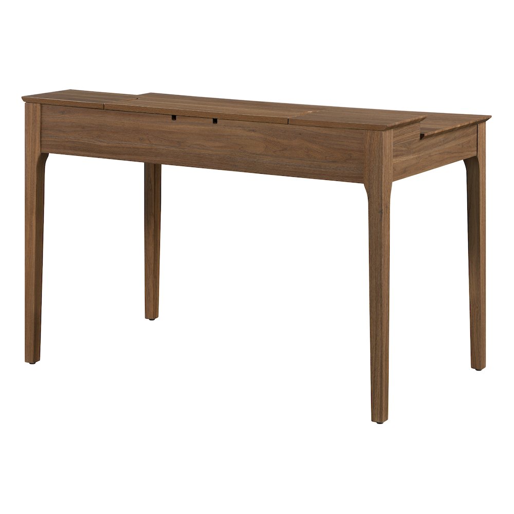 Angelina Desk with Shelf Storage Hutch with Majestic Walnut Finish. Picture 4