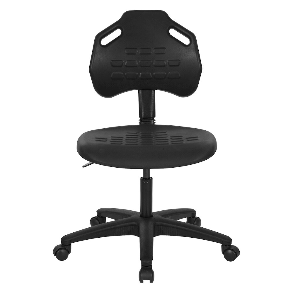 Black Self Skinned Urethane Task Chair. Picture 3