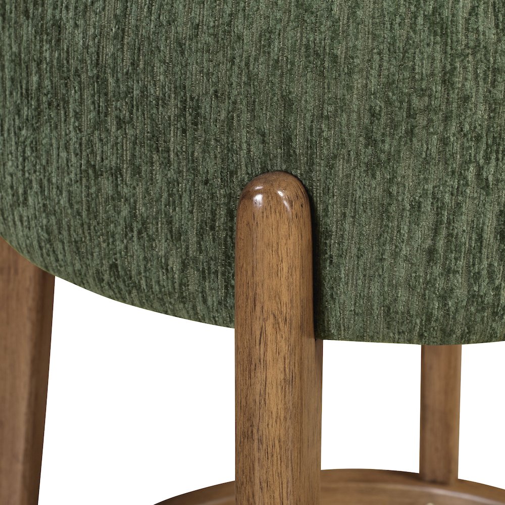 Wesley 26" Counter Stool in Pine Fabric with Medium Oak Finish Frame. Picture 8