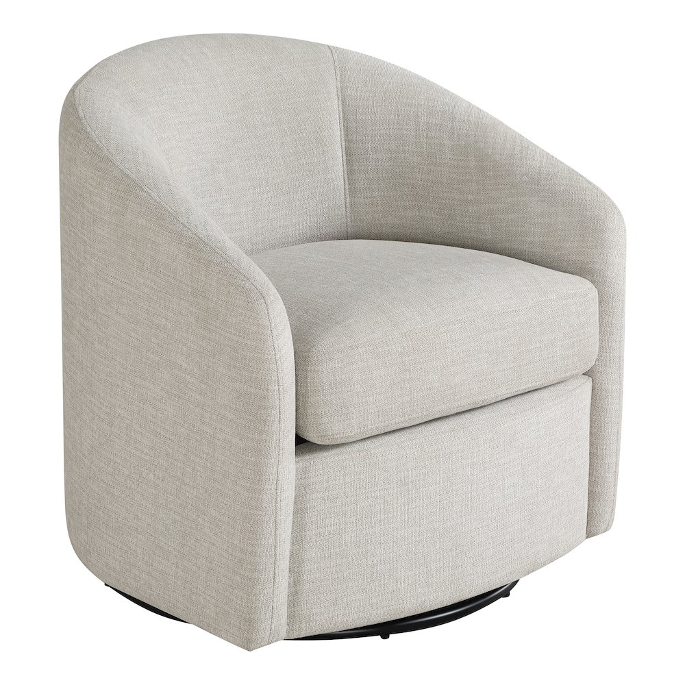 Bella Swivel Chair in Stone Fabric. Picture 1