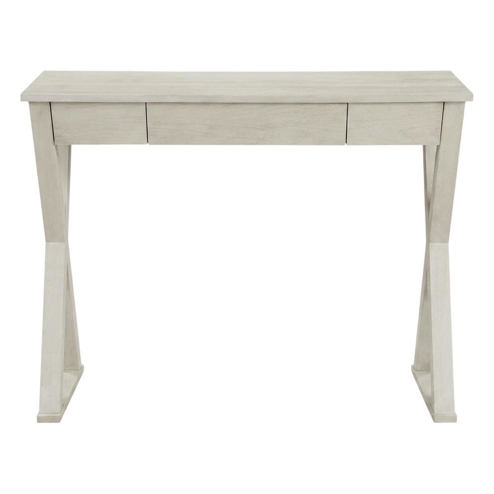 Wooden Desk in Natural Finish, Spacious Work Surface. Picture 4