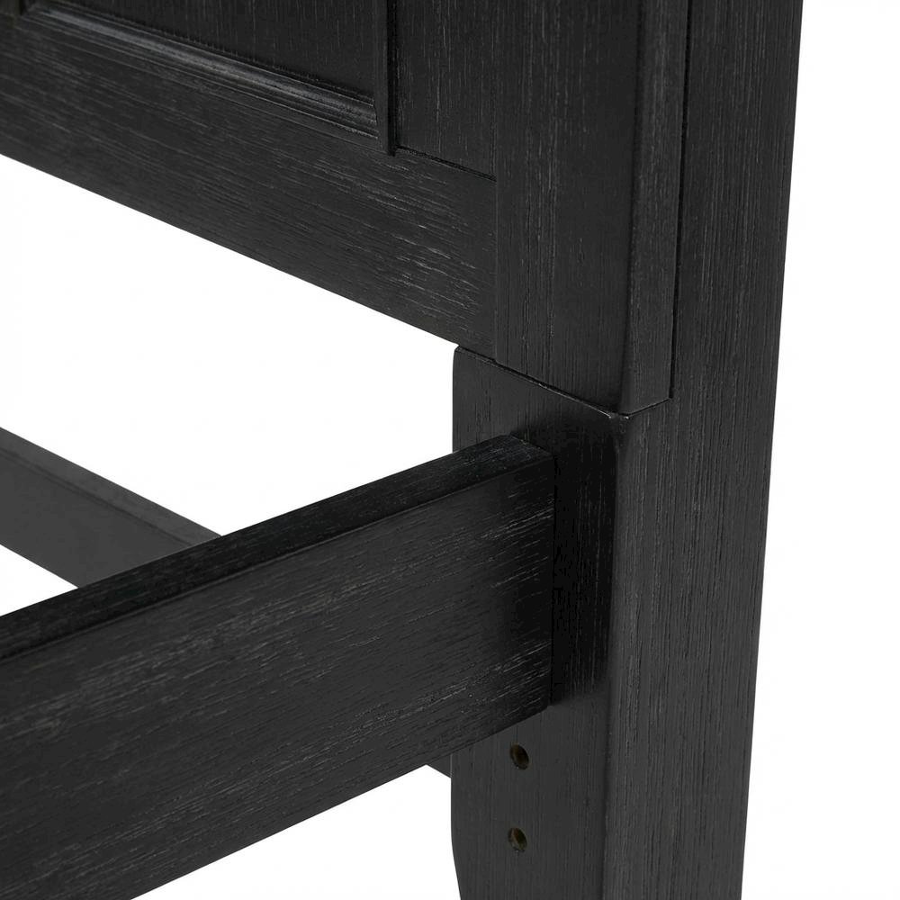 Rustic Black King Bed Headboard, Mahogany, Steel Frame for Farmhouse Décor. Picture 5