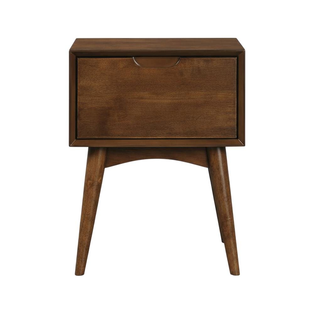 Walnut Accent Table With Drawer For Living Room And Office Spaces. Picture 4