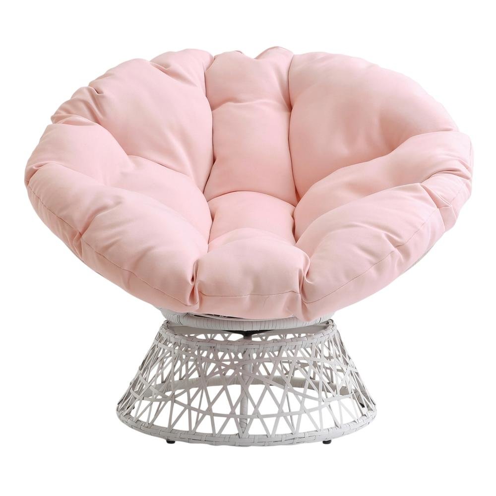 Pink Polyester Outdoor Lounge Chair With Eclectic Style And 29 Lb. Weight. Picture 4