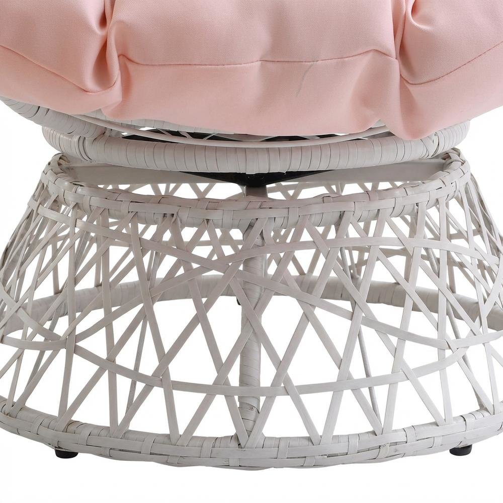 Pink Polyester Outdoor Lounge Chair With Eclectic Style And 29 Lb. Weight. Picture 6