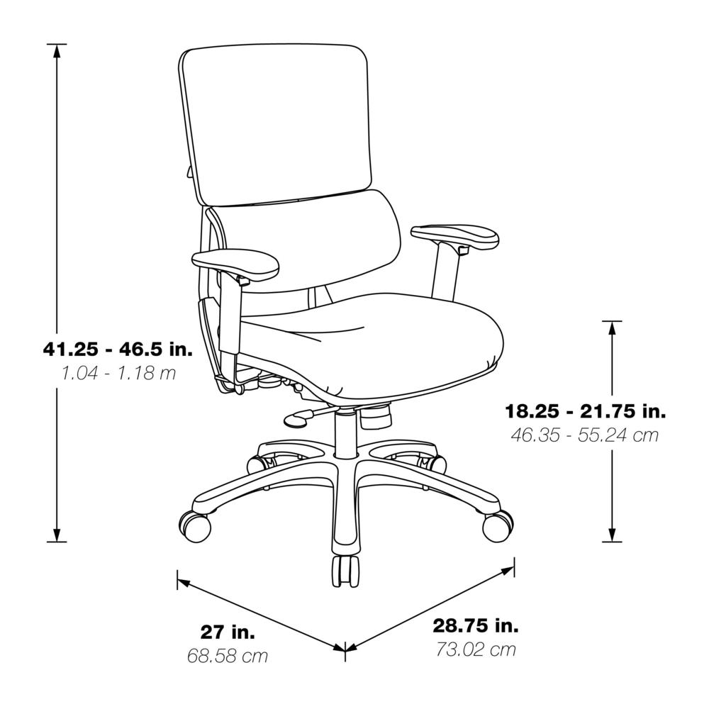 Dillon Seat and Back Managers Chair, Black. Picture 3