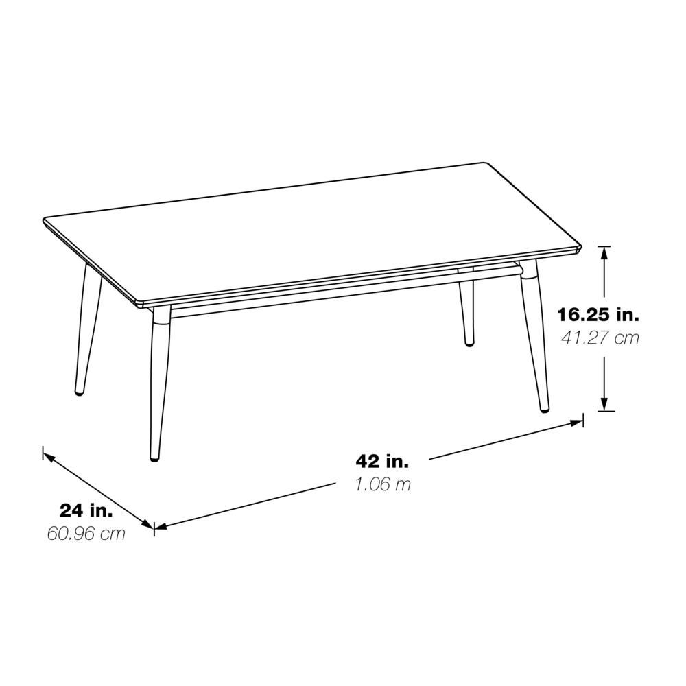 Brooklyn Wood Top Coffee Table. Picture 4