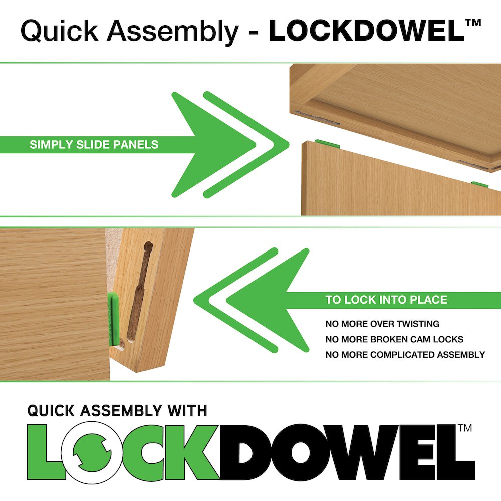 Alpine 2-Drawer Lateral File with Lockdowel™ Fastening System. Picture 2