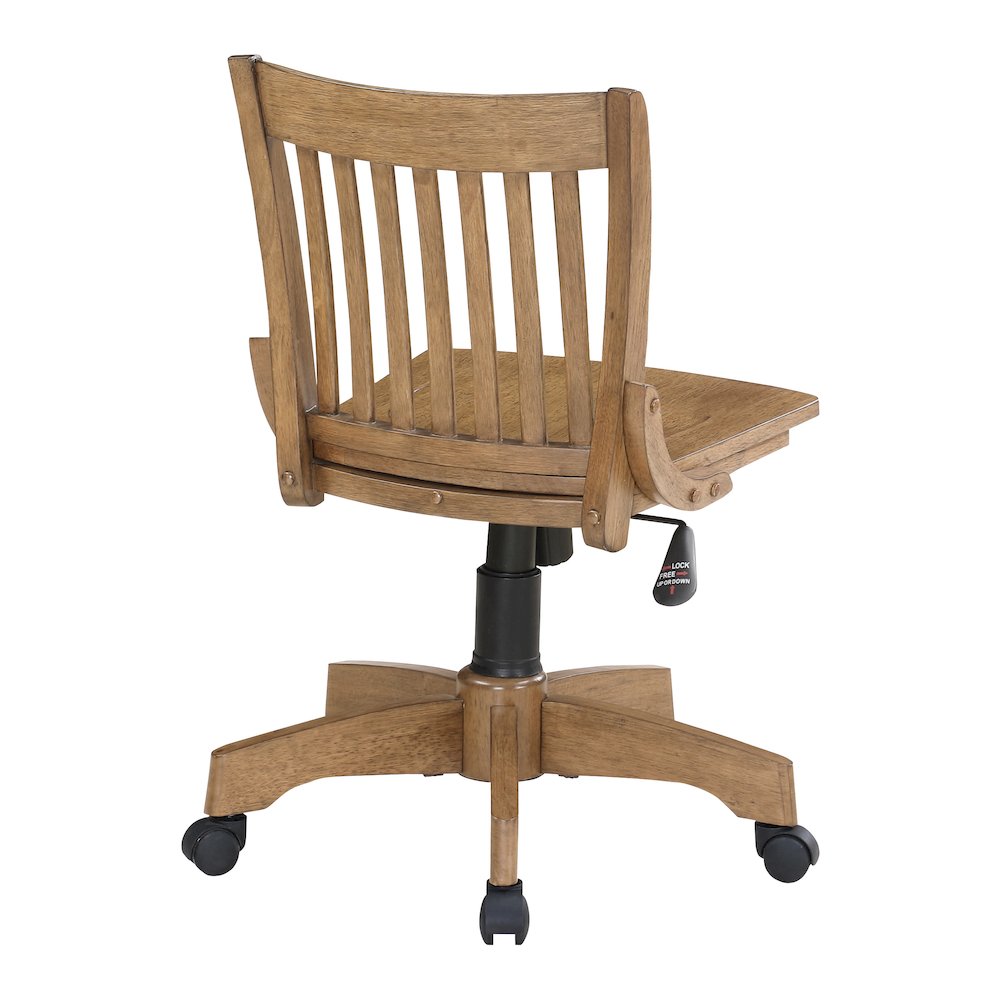 Deluxe Armless Wood Bankers Chair. Picture 4
