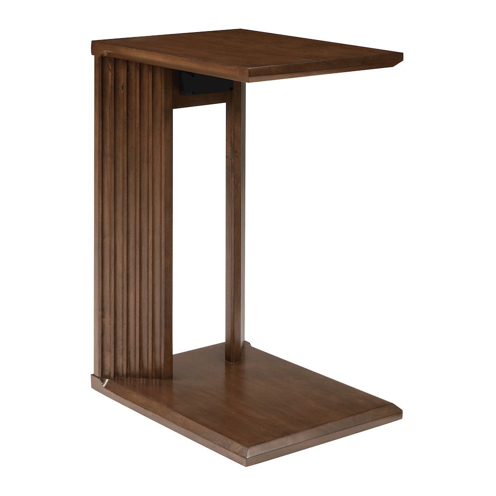 Winston Accent C-Table with Power in Dark Oak Finish. Picture 1