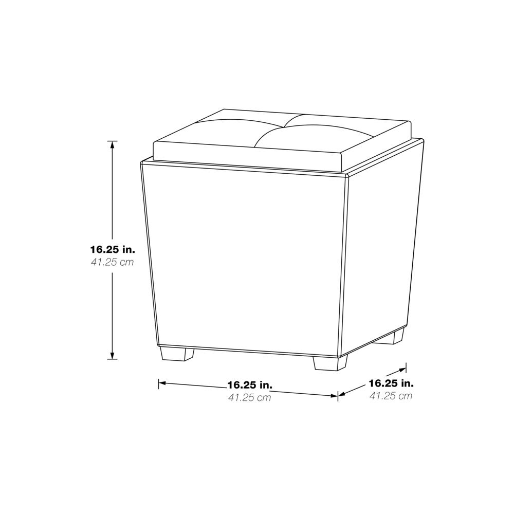 Rockford Storage Ottoman in Cream, RCK361-M52. Picture 2